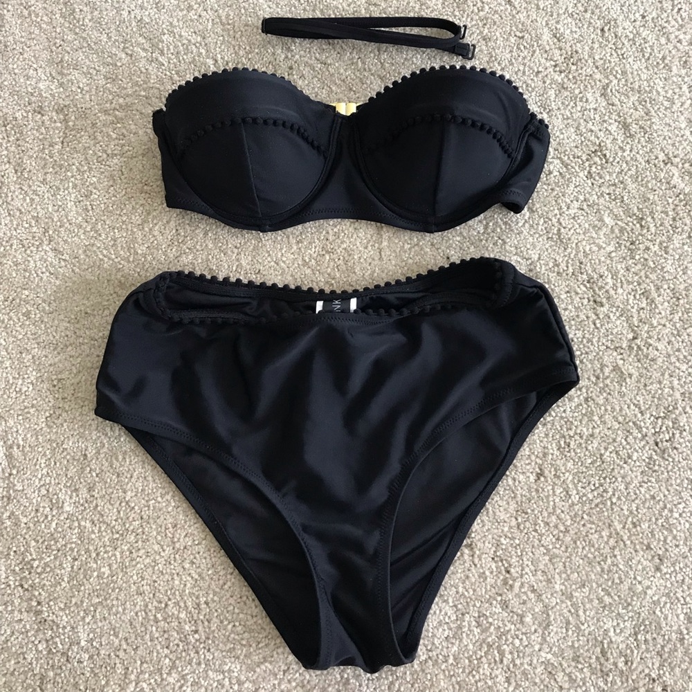 Mink Pink Black 2 piece Swimsuit